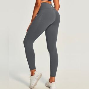 EWEDOOS Womens Yoga Pants Womens Medium Gray Fleece Lined Pockets